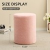 KTMBDW Round Teddy Fleece Ottoman with Soft Padded Seat, Multi-Functional Footrest, Vanity Chairs for Makeup for Living Room, Bedroom, Entryway - 4 of 4