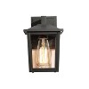 2pk 11" Metal/Glass Square Modern Outdoor Wall Light Matte Black - LNC: LED Weather-Resistant, UL Listed - image 4 of 4