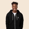 Dalix Astronaut Embroidered Hoodie Fleece Sweatshirt Zip Front Mens - 4 of 4