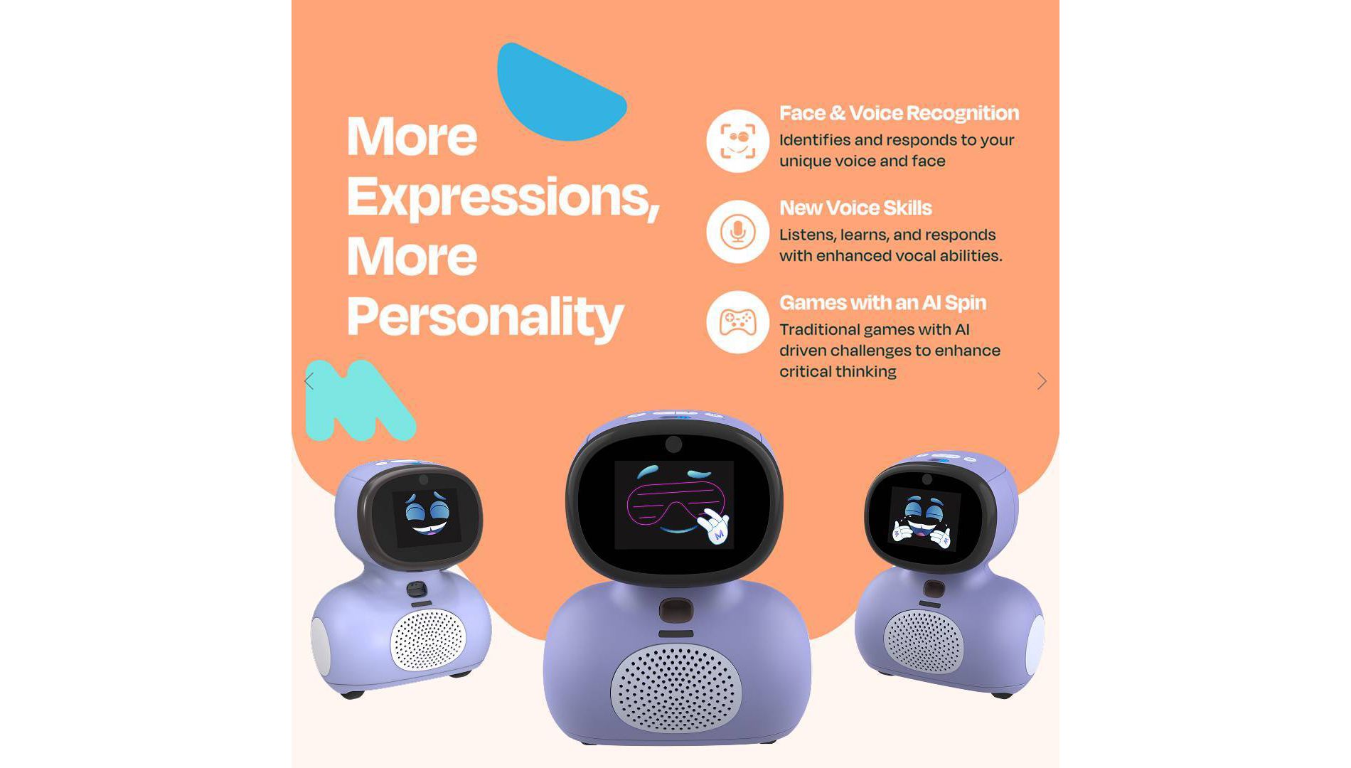 Miko Mini: The Voice First AI Learning Coach - Purple