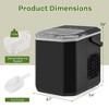 Costway Countertop Ice Maker Portable Ice Making Machine 6-13 Mins 9 Ice 26.5 lbs/24 Hrs Black/Silver - image 3 of 4