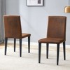 CAVINAS 18 Inch Minimalist Dining Chairs Restaurant Chair,Set of 2,Upholstery Chairs for Living Room,Restuaurant Furniture Chair,Metal Legs - 2 of 4