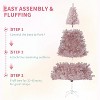 4.5ft/6ft/7ft Prelit Rose gold Artificial Christmas Tree with 150 Dual-Color LEDs & 288 Branch Tips - Includes Metal Stand - 4 of 4