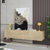 Atelier Mobili,Modern Floating TV Stand Wall Mounted for 80 Inch TV, Oak - 3 of 4
