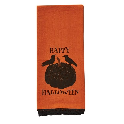 Decor Flour Kitchen Towels Crow Black Halloween Cleaning Supplies Dish  Towels