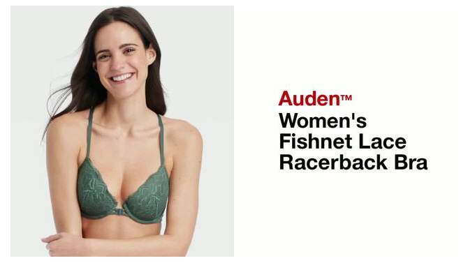 Women's Fishnet Lace Racerback Bra - Auden™, 2 of 7, play video