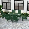 WestinTrends 7 Piece Outdoor Patio Dining Table and Modern Adirondack Armchair Set - 2 of 3