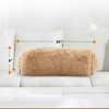 Cheer Collection Set of 2 Shaggy Long Hair Bolster Pillows (8" x 24") - 3 of 4