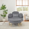 KWPZQEB Single Sofa Chair, Accent Sofa Chair with Footrest & Metal Legs, Corduroy Lounge Chair with Removable Tray for Apartment, Living Room - 4 of 4