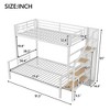 NicBex Twin over Full Bunk Bed with Guardrail,Metal Loft Bed with Storage Staircase and Open Wardrobe,Modern Bunk Beds,Bunk Beds for Bedroom - 3 of 4