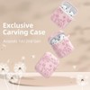 BONGEEK for AirPod Case 2nd 1st Generation Case Cover, Flower Engraved Full Protective Case Soft Silicone Pattern LED Visible,Pink - 2 of 4