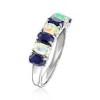 Ross-Simons Opal and 1.40 ct. t.w. Sapphire Ring in Sterling Silver - 3 of 4