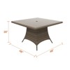 Universal 48 in Square Dining Table Only with Tempered Glass Outdoor Furniture, 48 in L x 48 in W x 30 in H - 4 of 4