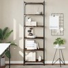 vidaXL 6-Tier Smoked Oak Bookcase - Stylish Industrial Display Shelf, Engineered Wood and Metal - 2 of 4