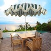 JONATHAN Y Collins 9 ft. Classic Cottage Tassel Market Patio Umbrella with Auto-Tilt, Crank, Wind Vent and UV Protection - 2 of 4