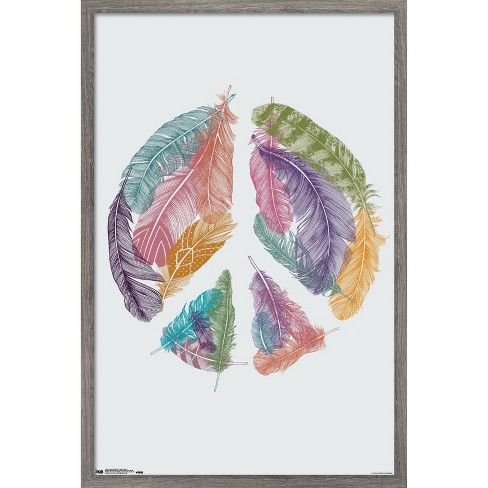 Trends International Rachel Caldwell - Feather Peace Framed Wall Poster Prints - image 1 of 4