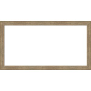 Amanti Art 14"x26" Woodgrain Stripe Mocha Framed Magnetic Dry Erase Board - 1 of 4
