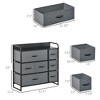 Yukimo 31.5" Dark Gray 7-Drawer Fabric Dresser, Storage Chest with Steel Frame and Wooden Top for Bedroom and Hallway - 3 of 4