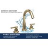 BWE 8 in. Widespread 2-Handle Mid-Arc Bathroom Faucet with Valve and cUPC Water Supply Lines - 4 of 4