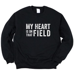 Simply Sage Market Women's Graphic Sweatshirt My Heart Is On The Field - 1 of 4