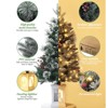 3Ft Pre-Lit Artificial Christmas Tree,Snow Flocked Xmas Frost Trees Decoration for Home,Small Spaces,Lighting Base,Battery Operated Time - 3 of 4