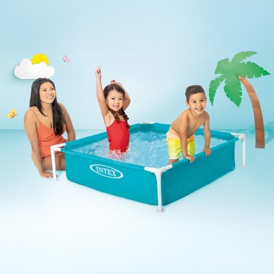 Intex Blue 4-Foot Vinyl Frame Kiddie Pool with Pump