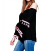 Women's Tassel Off The Shoulder Top - Velzera - 2 of 3