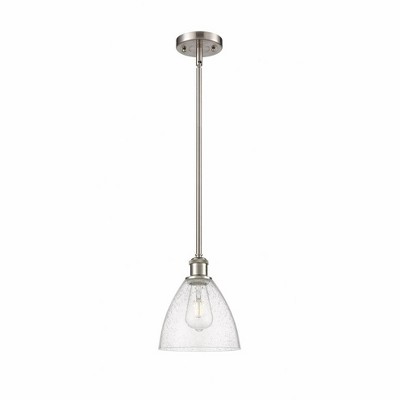 Bristol Glass - 1 Light Mini Pendant In Industrial Style-9.25 Inches Tall and 7.5 Inches Wide