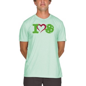 Vapor Apparel Men's I Heart Pickleball UPF 50+ Sun Protection Short Sleeve Performance T-Shirt for Sports and Outdoor Lifestyle - 1 of 3