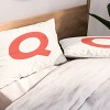 Deny Designs King April Lane Art Block Red Monogram Q Microfiber Printed Pillow Sham - 2 of 3