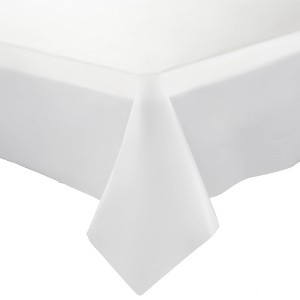 Smarty Had A Party 54" x 108" Clear Rectangular Plastic Tablecloths - 96 pcs - 1 of 4