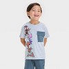 Toddler Boys' 2pc Marvel Spidey & Friends Miles Morales Ghost Spider Pocket T-Shirt & Brushed Active Shorts Set - Gray - 3 of 4