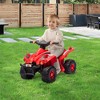 Qaba Kids ATV, 6V 4 Wheeler Kids Quad Car, Battery Powered Electric Ride on Toy with Music for Boys  & Girls Ages 2-6 Years, Red - 2 of 4