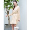 INSPIRE CHIC Women's Choker V Neck Vintage Flared Gilding Metallic Shiny Star A-Line Dress - 3 of 4