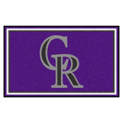 MLB Colorado Rockies 4'x6' Plush Area Rug - Purple