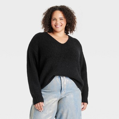 Tie-String V-Neck Tassel Edge Knit Sweater - Retro, Indie and Unique Fashion