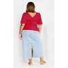 Women's Plus Size Selina Top - raspberry | CITY CHIC - 4 of 4