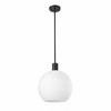 Margo Mid-Century Modern Pendant Light - Sleek White Glass Globe, 100W, Dimmable, Dry Rated - 2 of 4