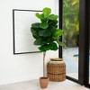 Nearly Natural 6-ft Artificial Giant Leaf Fiddle Leaf Fig Tree in Decorative Planter with Real Touch Leaves - 4 of 4