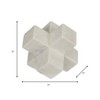 Sagebrook Home 7" Decorative Sculpture - Contemporary Abstract Marble Jack Statue - White Marble Decorative Accent for Home, Office, Gift Bathroom, - 3 of 4