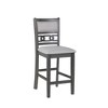 New Classic Furniture,Furniture Gia Solid Wood Counter Chairs In Gray (Set Of 2) - 2 of 4
