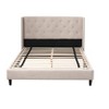 Modern and Contemporary Fabric Upholstered  Platform Bed - 2 of 4