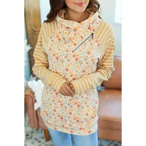 Women's Zoey Zip Cowlneck Sweatshirt - Michelle Mae - 1 of 4