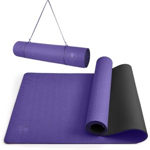 Thick Non-Slip Yoga Mat 72x24 Inches, 6mm Anti-Tear Eco-Friendly Exercise Mat for Hot Yoga, Pilates & Workouts - 1 of 4