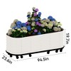 Raised Garden Bed, Self-Watering Wheel Mobile Metal Planter Box Galvanized Steel Outdoor Rolling Garden Bed for Vegetables Flowers Herbs - 2 of 4