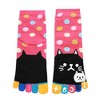 INSPIRE CHIC Women's Elastic Cuffs Stretchy Dots Cat Socks One Size - 3 of 4