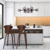 Rennnsan Arvante 40" W 8 -Light Glass Dimmable Modern Linear Kitchen Island Pendant in Black - 2 of 4