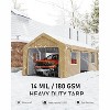 13x20 Foot Heavy Duty Carport Canopy, All-Weather Shelter with Removable Sidewalls, Front/Rear Doors, Includes Sandbags, for Vehicles & Equipment - 2 of 4