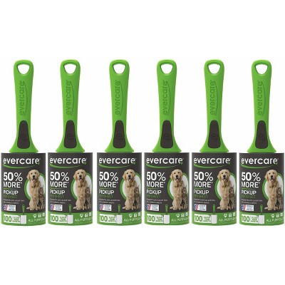 Evercare All Purpose Stick Pet Hair Lint Roller, 100 Sheets,6 Pack : Target