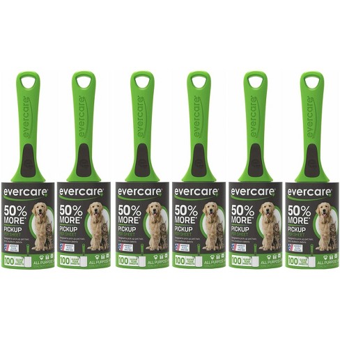 Evercare All Purpose Stick Pet Hair Lint Roller, 100 Sheets,6 Pack : Target